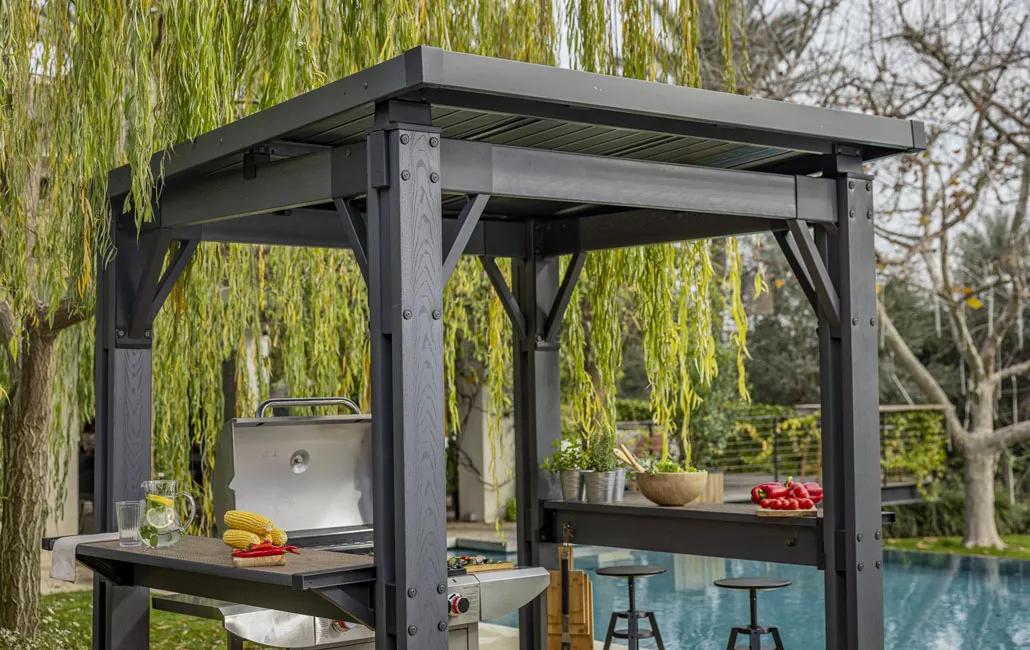 Signature Grill Gazebo - Ashwood Brown