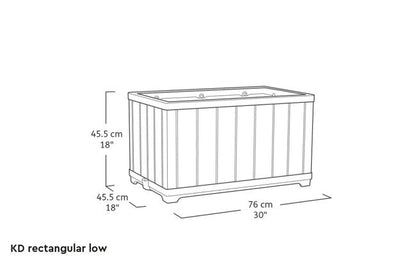 Signature Rectangular Planter - Ashwood Brown