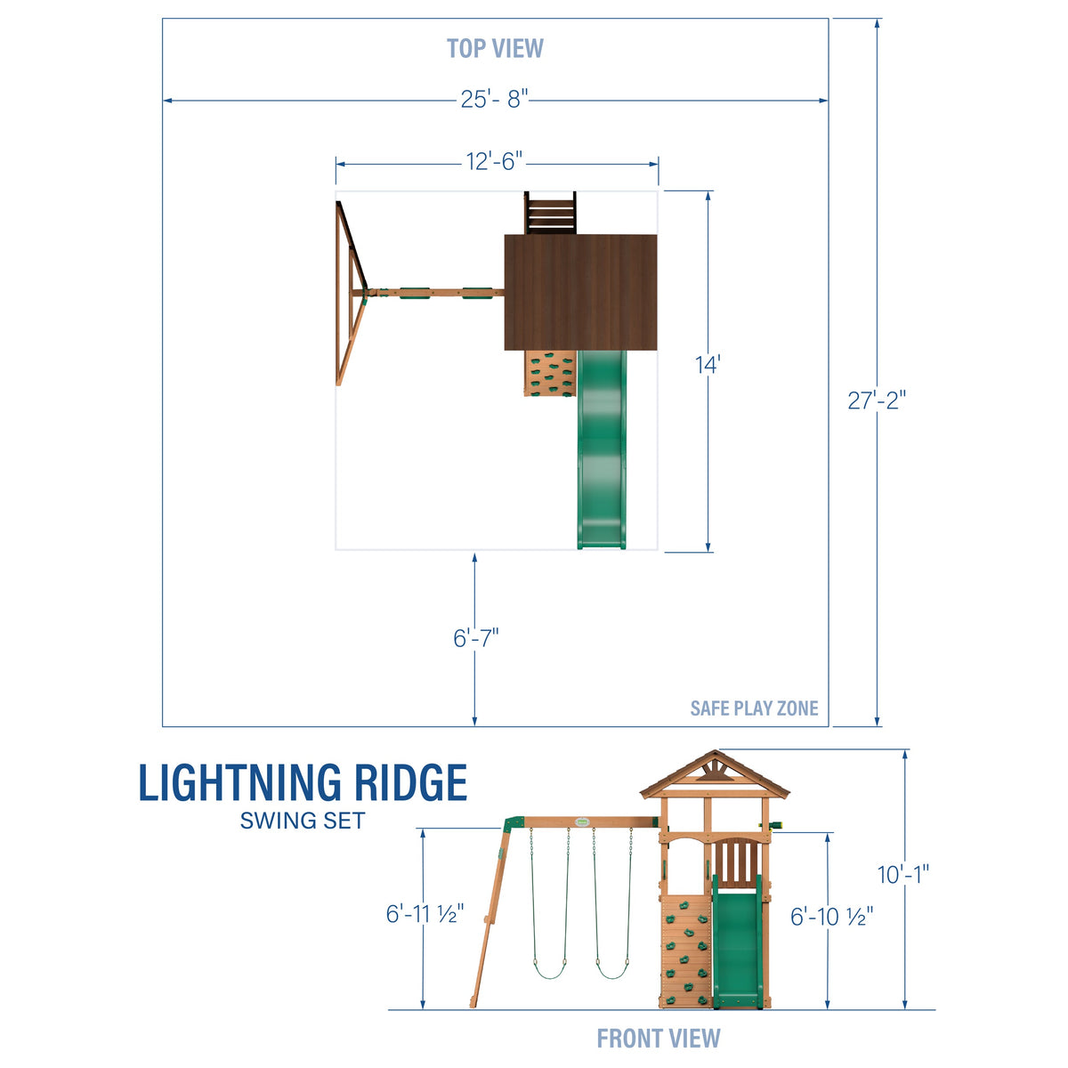 Lightning Ridge Swing Set