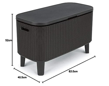 Keter Bevy BAR Cocktail Table, Polypropylene, Anthracite Grey