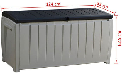 340L Keter Novel Garden Storage Chest Deck Box Large Capacity Handles