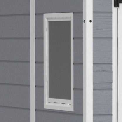 Keter Manor Outdoor Plastic Garden Storage Shed, Grey, 6 x 5 ft