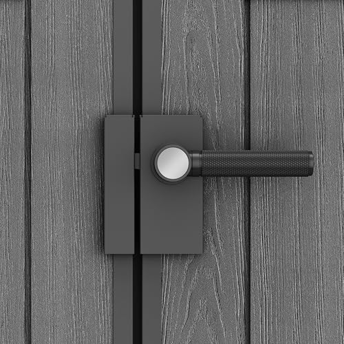 Keter Darwin Outdoor Apex Single Door Garden Storage Shed 6 x 4ft Grey Wood Look and Feel | Fade Free | All Weather Resistant | Safe and Secure | Zero Maintenance | 15 year Warranty