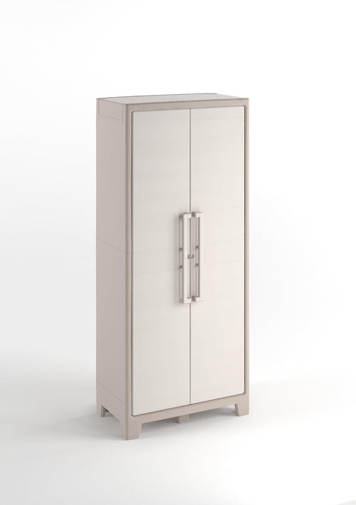 Keter Gulliver High Indoor Garage Utility Multi Purpose Cabinet - Beige/Sand