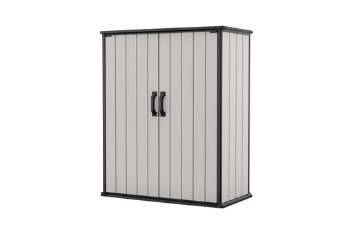 Keter Premier Shed Outdoor Resin Storage Shed with Shelf Brackets for Patio Furniture, Pool