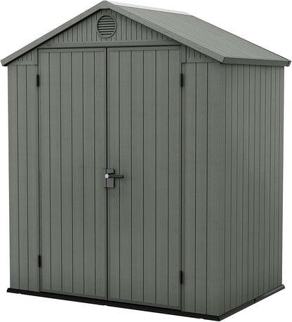 Darwin 6x4ft (1.8m x 1.2m) Double Door Garden Shed — Wood-Effect Outdoor Storage