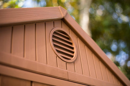 Darwin 6x4ft (1.8m x 1.2m) Double Door Garden Shed — Wood-Effect Outdoor Storage