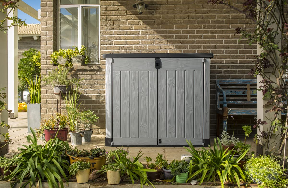 Keter Store It Out Pro Outdoor Garden Furniture Storage Shed Grey| Fade Free | All Weather Resistant | Safe and Secure | Zero Maintenance | 5 year Warranty