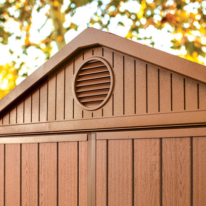 Darwin 6x4ft (1.8m x 1.2m) Double Door Garden Shed — Wood-Effect Outdoor Storage