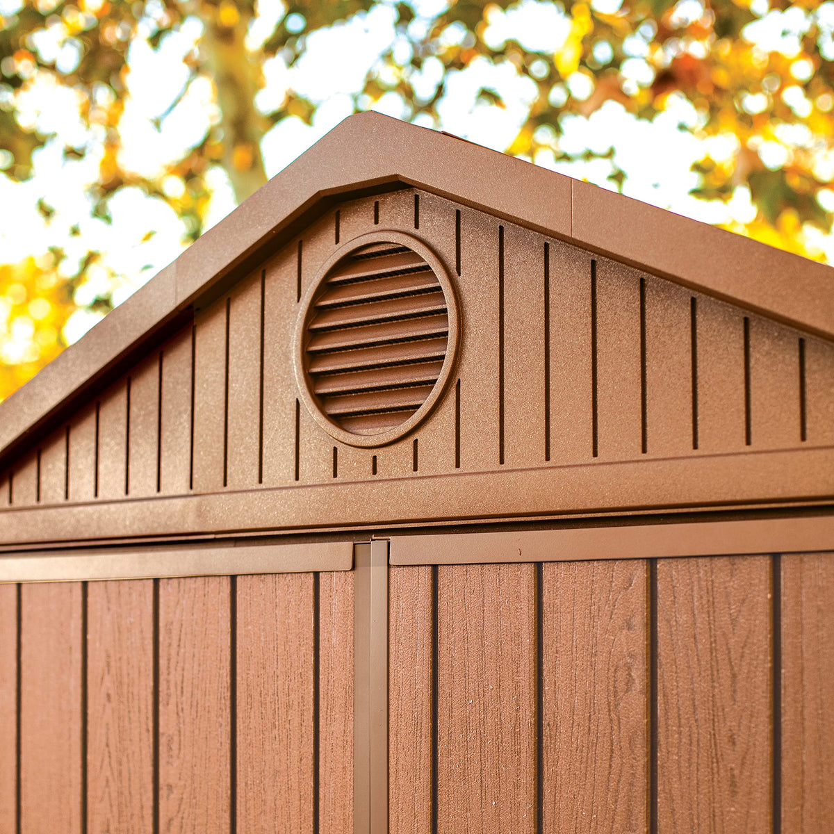 Keter Darwin Outdoor Apex Double Door Garden Storage Shed 6 X 4ft Brown Wood Look And Feel | Fade Free | All Weather Resistant | Safe And Secure | Zero Maintenance | 15 Year Warranty