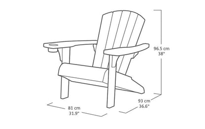 Alpine Adirondack Chair Set - Grey