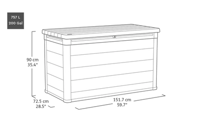 Cortina 757L Storage Box - Grey