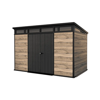Keter Signature 11x7 Pine Brown Resin Storage Shed