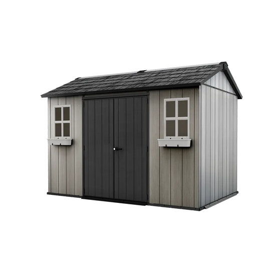 Keter Oakland 11x7.5 ft Grey Resin Outdoor Storage Shed