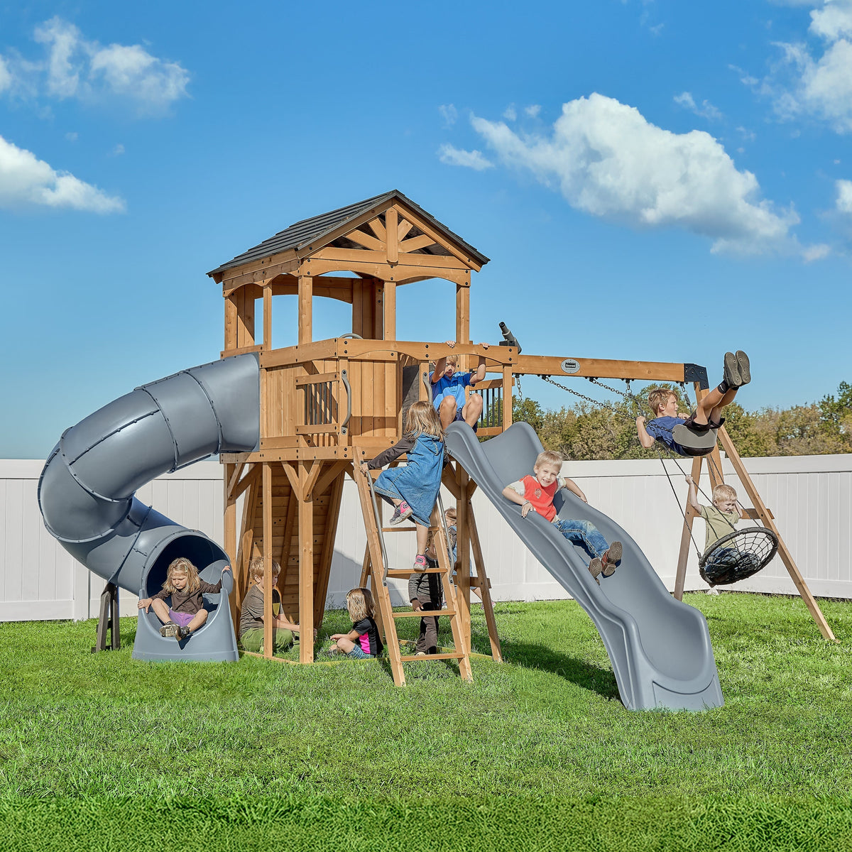 Dover Bay Swing Set with Tube Slide