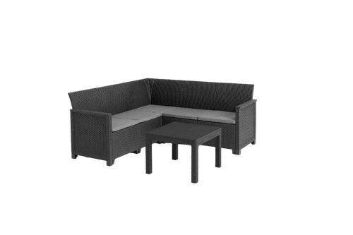 Emma 5 Seater Corner Set - Grey