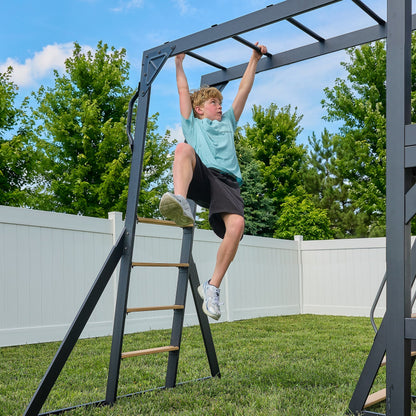 Atlas Steel Swing Set with Monkey Bars