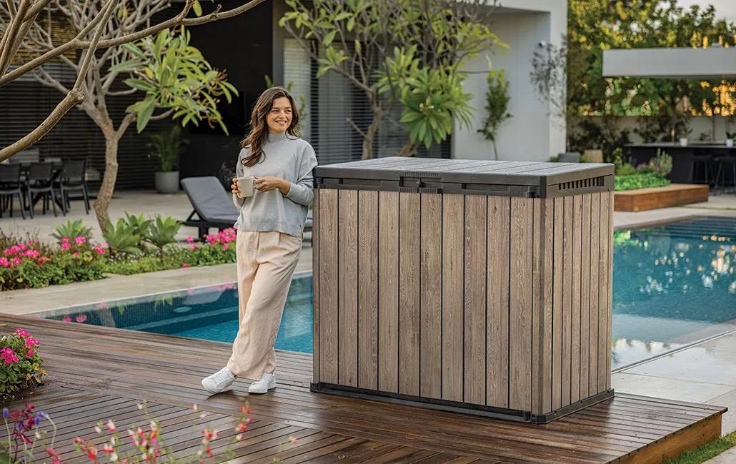 Store It Out Darwin 1150L Storage Box - Ashwood Brown