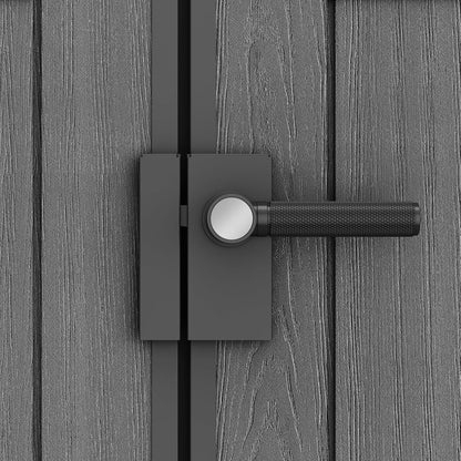 Darwin Outdoor Apex Single Door Garden Storage Shed 6 X 4Ft Grey Wood Look and Feel | Fade Free | All Weather Resistant