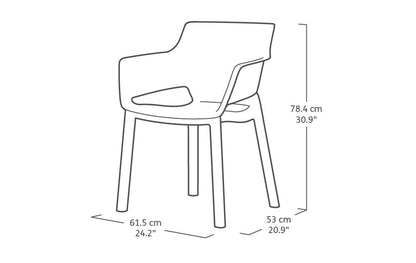 Signature Porto 160cm Table + Elisa Dining Chair, Set of 6 - Ashwood Brown