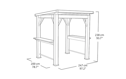 Signature Grill Gazebo - Ashwood Brown