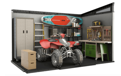 Keter Cortina 11x7 ft Resin Storage Shed, Graphite